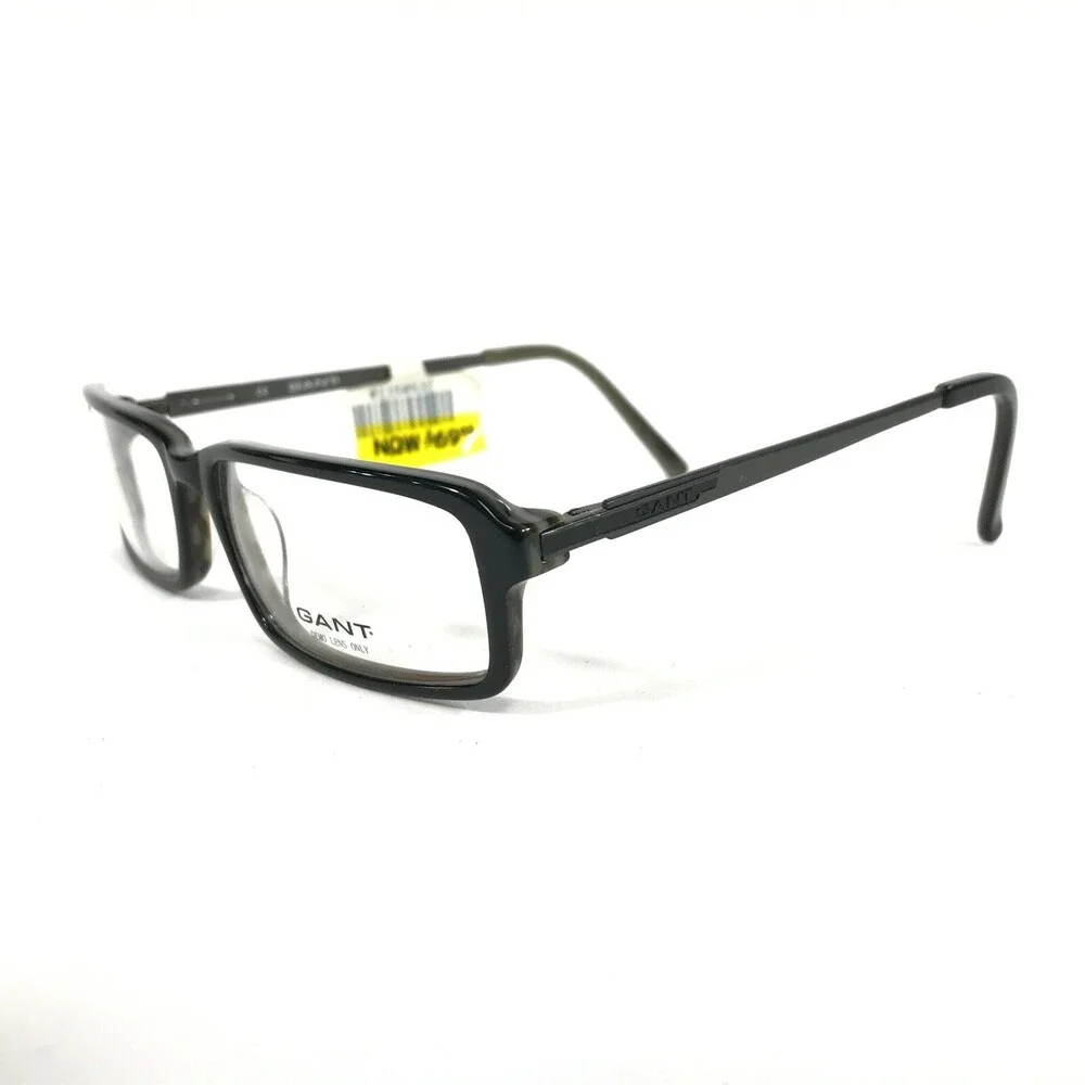 GANT Eyeglasses Frames G MERKIN BLK Black Gunmetal Gray Rectangular 54-15-140